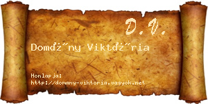 Domány Viktória névjegykártya